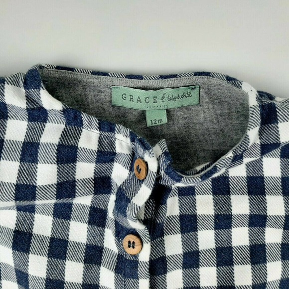 Grace Blue Checked Shirt - Picture 4 of 6
